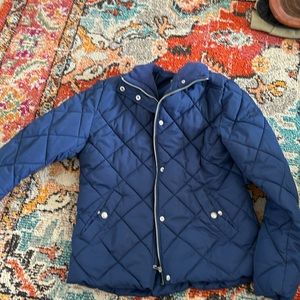 Women’s riding coat. Size M navy